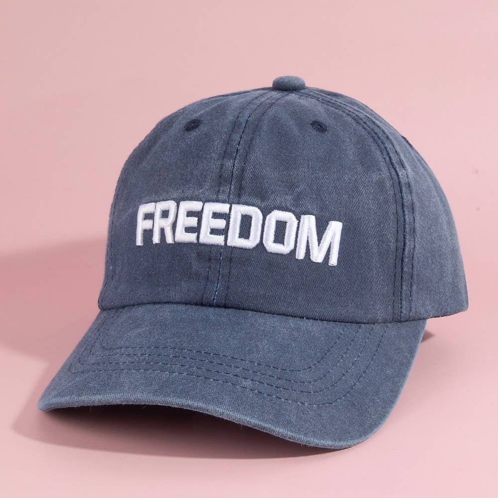 2017 Freedom Embroidered Washed Baseball Cap